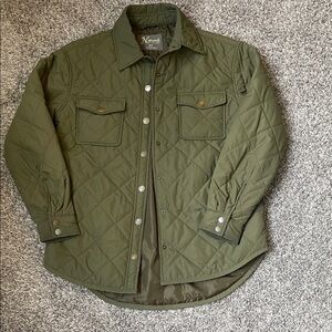 Natural Reflections Quilted Green Shirt Jacket
